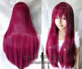 Peruca vermelho-arroxeada 80cm