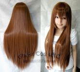 Peruca castanha 80cm